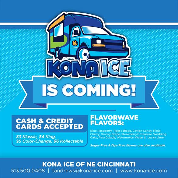 kona ice menu